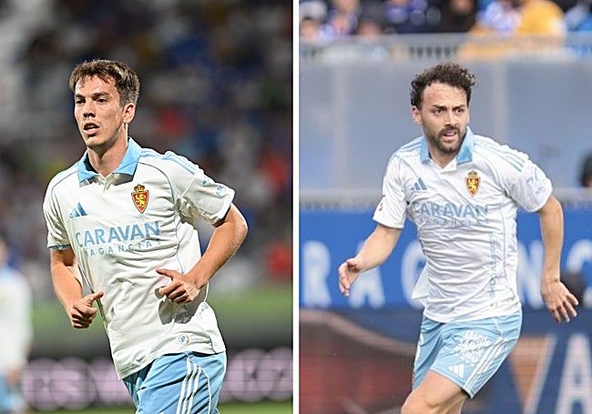 Paulino y Keidi, los dos exmalaguistas que ahora juegan en el Zaragoza.