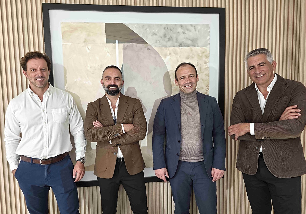 La nueva cúpula directiva: Javier Jiménez, Alejandro Guerrero, José Andrés Mena y Jesús Sánchez.