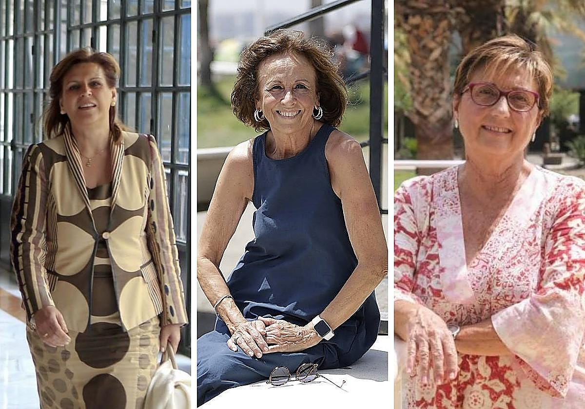 Imágenes de archivo de Rosa Torres, Remedios Martel y Marisa Bustinduy.