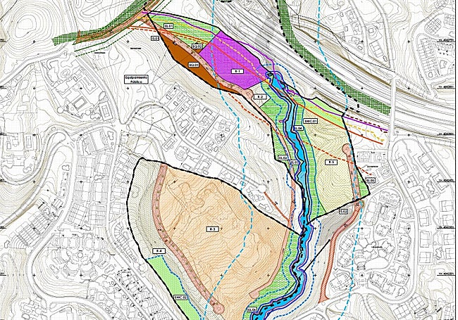 Plano del Plan Parcial de Arroyo de la Cruz.