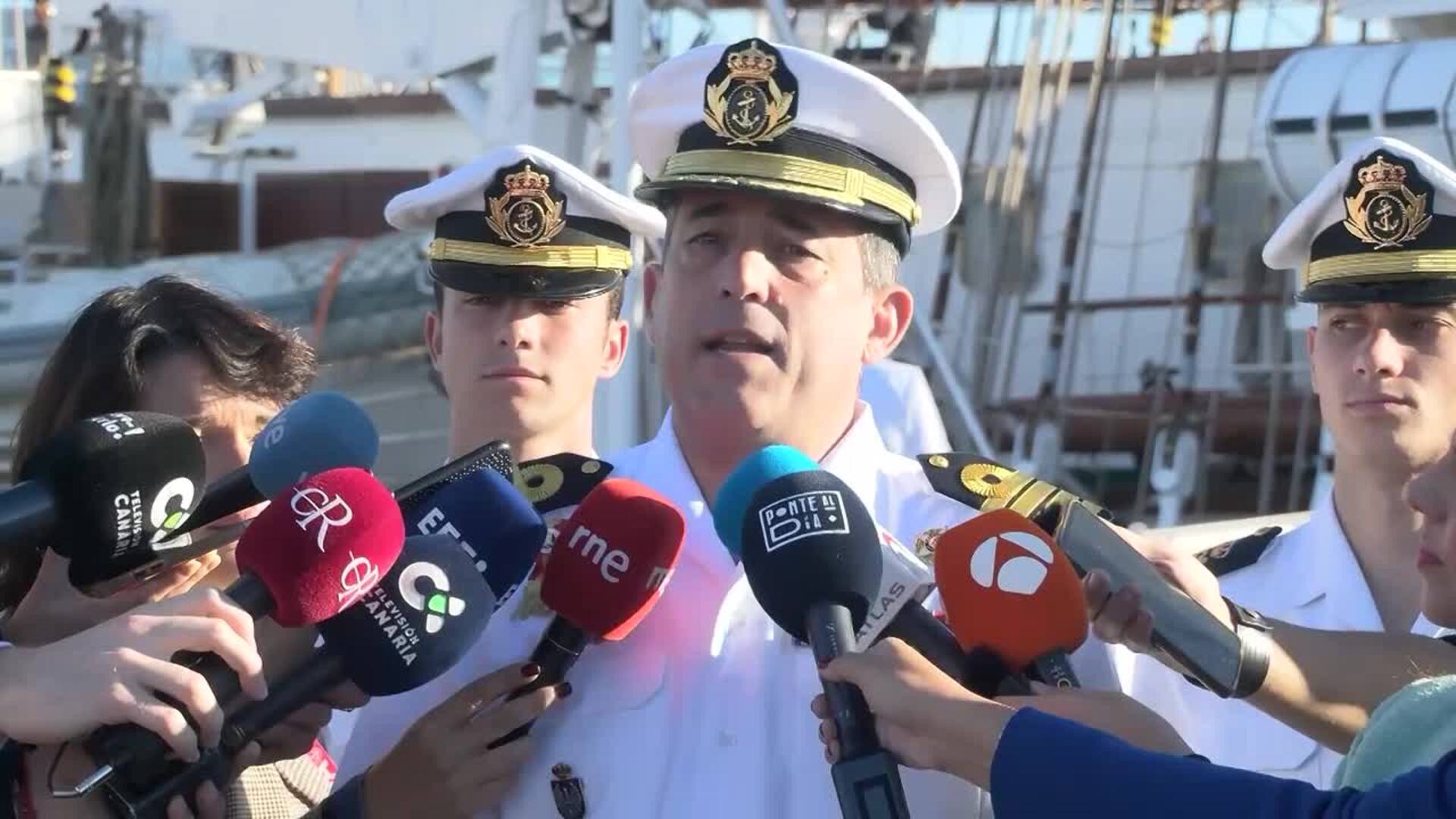 La Princesa Leonor desembarca en Las Palmas antes de poner rumbo a América a bordo del 'Elcano'