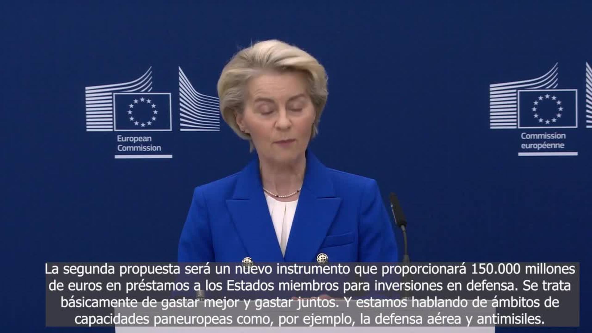 Von der Leyen propone plan para movilizar 150.000 millones para disparar el gasto en Defensa