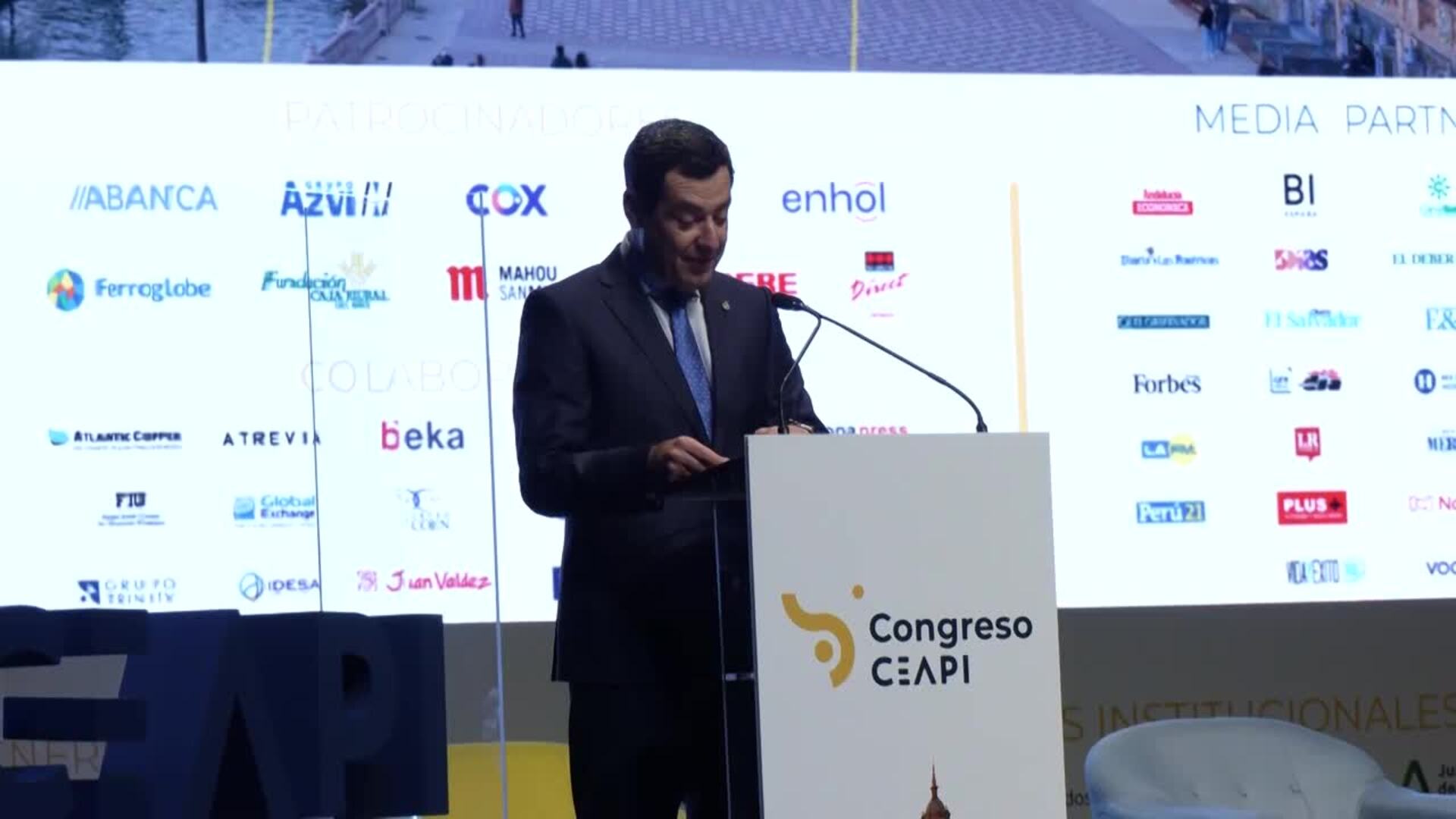 Moreno ofrece Andalucía para inversores de Iberoamérica en el congreso del Ceapi