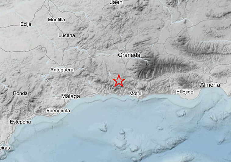Registrado un nuevo terremoto en Andalucía de magnitud 3.2