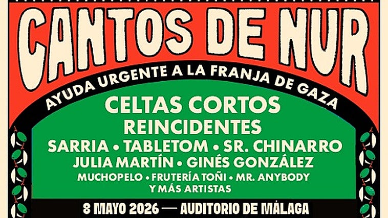 Entrada al concierto solidario «Cantos de Nur» el 8 de mayo
