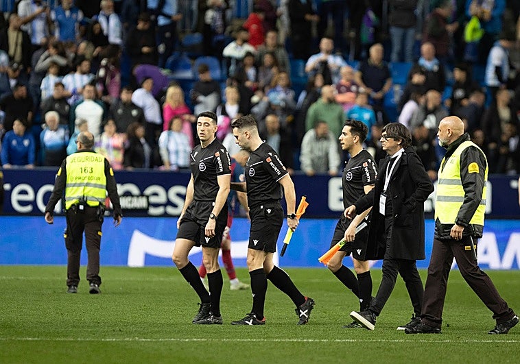 Disciplina multa al Málaga y considera «leve» el escupitajo comunicado al árbitro en La Rosaleda