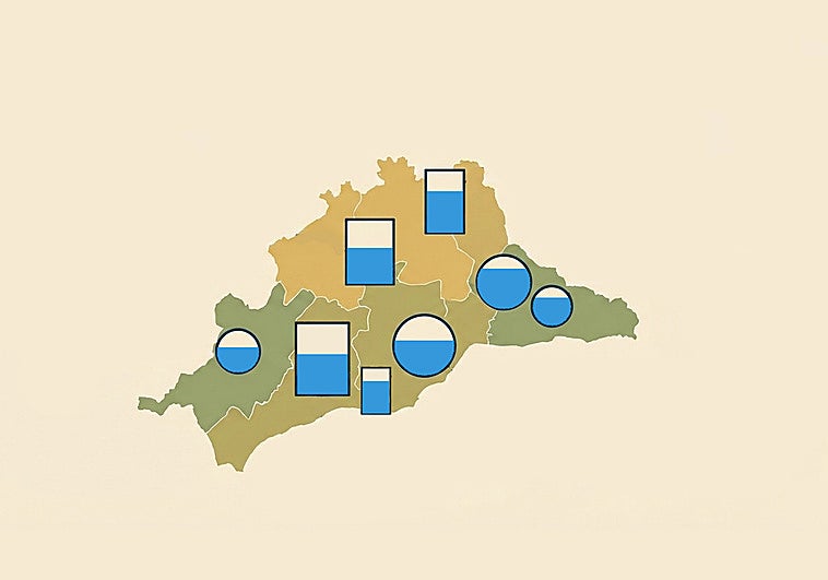 Estado de los embalses de Málaga el sábado, 28 de marzo de 2026