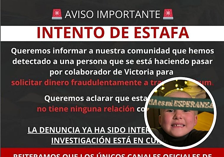 La familia de Victoria Esperanza, la niña malagueña con leucemia, denuncia una estafa en nombre de la menor