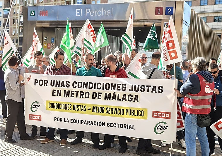 Los trabajadores del metro de Málaga mantienen la huelga la próxima semana