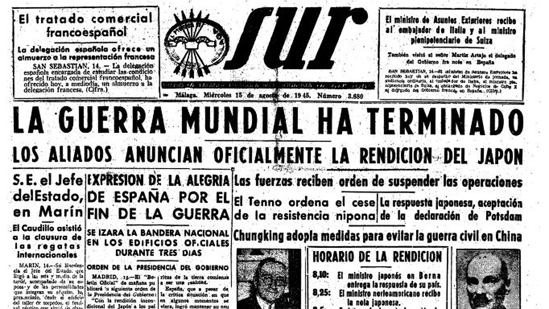 «La Guerra Mundial ha terminado»: así contó SUR la victoria de los aliados y la rendición de Japón
