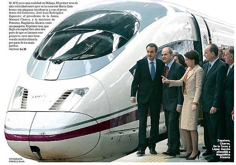Málaga estrena alta velocidad con una multitudinaria bienvenida