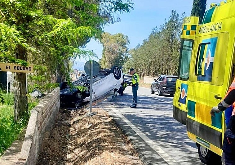 Fyra skadade i en olycka med två inblandade bilar på A-367 i Ronda