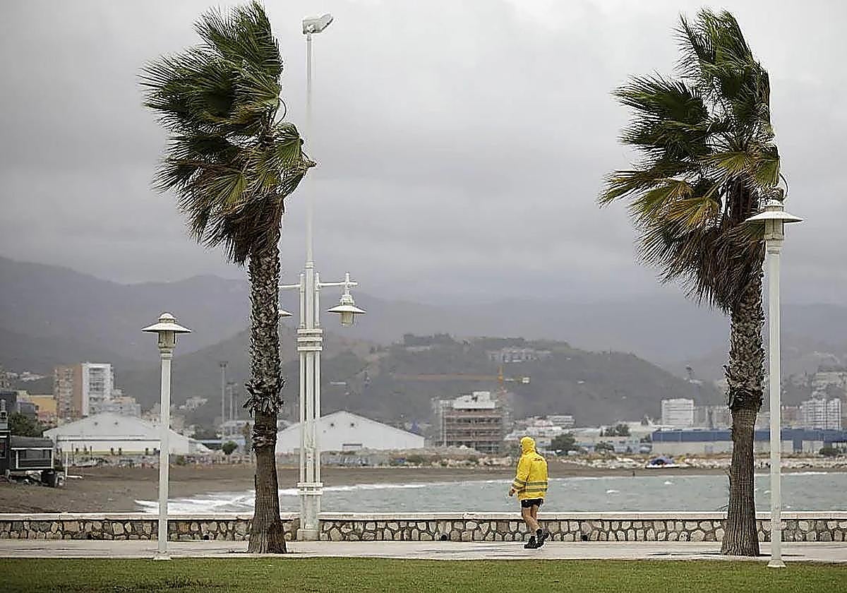 Malaga, med gult meddelande hela denna fredag