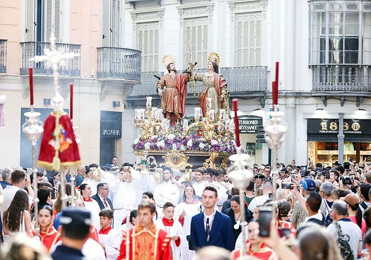 La procesión de los Patronos adelanta su horario para no coincidir con el posible ascenso del Málaga