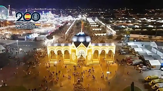 El real de la Feria de Málaga, a vista de pájaro