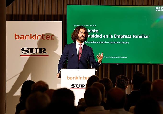 Miguel Ángel López Díaz, responsable de Banca de Inversión para Andalucía en Bankinter, durante su ponencia.