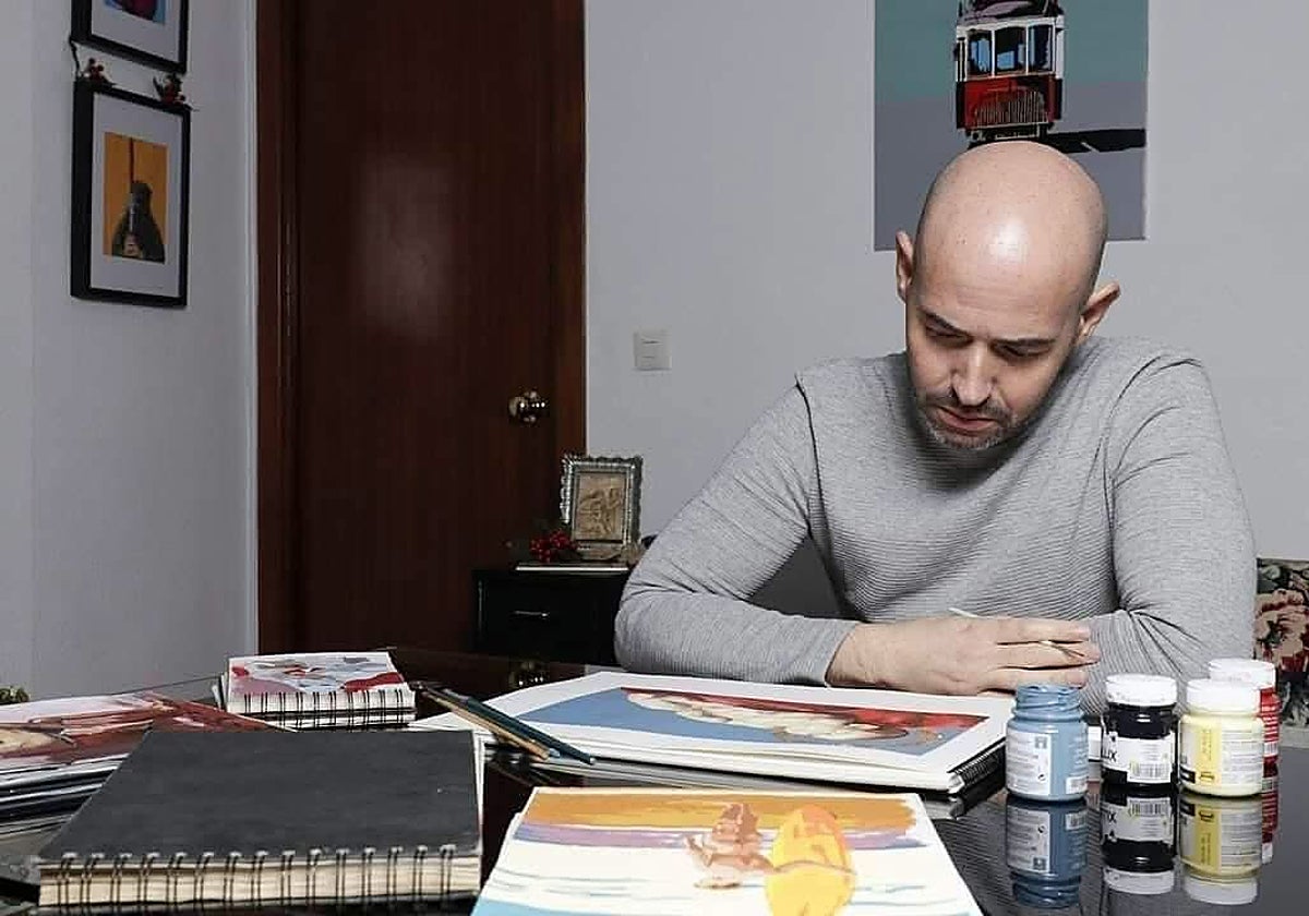 El pintor utrerano Jesús Medina Cózar realizará el cartel del Rosario de las Glorias de Málaga