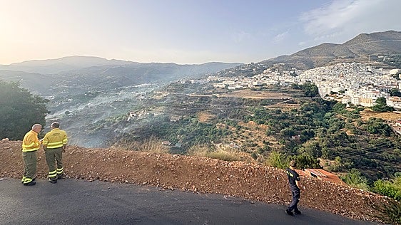 Dos millones de euros en daños en fincas agrícolas: una primera valoración del incendio de Árchez, Cómpeta y Canillas de Albaida