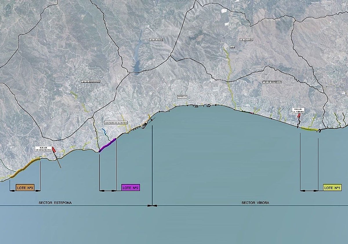 Acosol rehabilitará ocho kilómetros de la red de saneamiento entre Marbella y Estepona