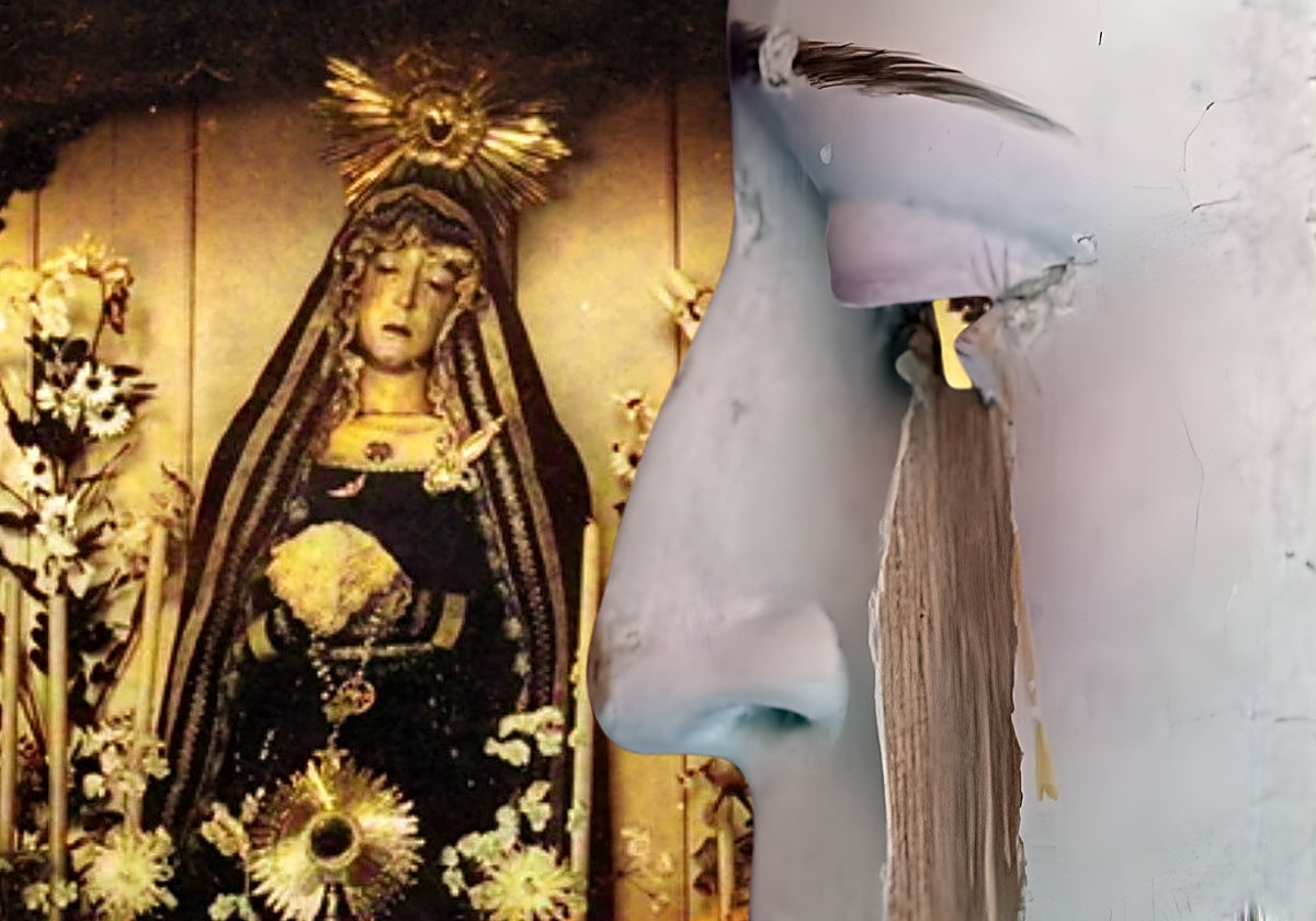 Devuelven la mascarilla de la antigua Virgen de los Dolores del Puerto de la Torre casi un siglo después