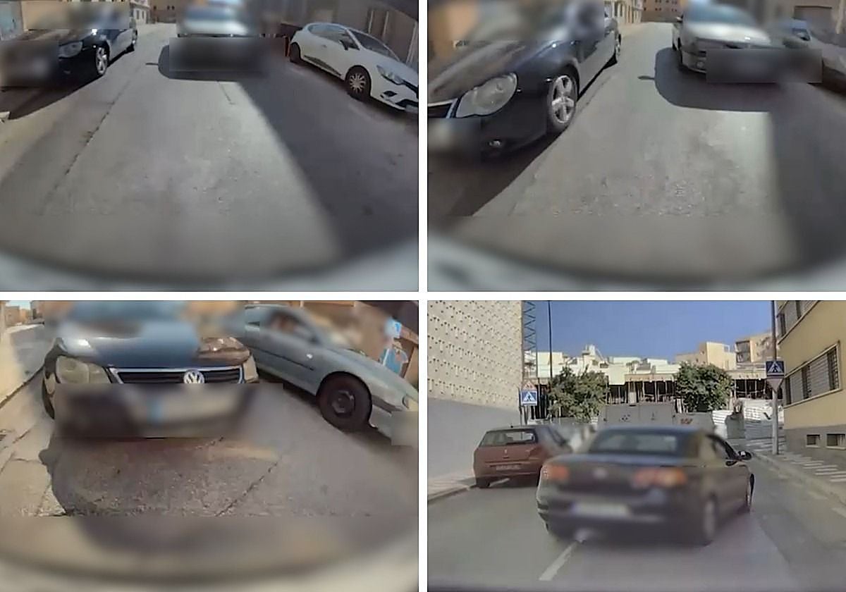 A toda velocidad, sobre la acera y a golpes: conducción temeraria en pleno Centro de Málaga