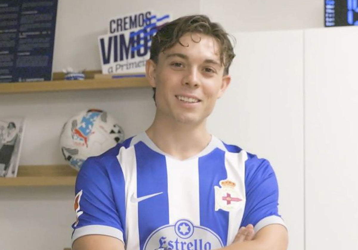 Lorenzo Amatucci, en el vídeo de presentación como nuevo jugador del Deportivo.