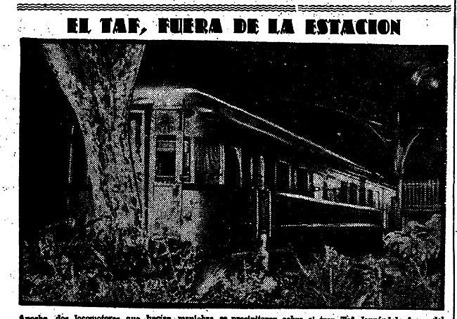 El TAF fue frenado por un árbol en 1959.