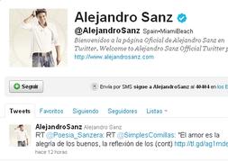 Alejandro Sanz regresa a Twitter