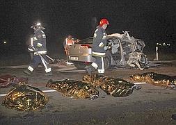 Cuatro muertos en un choque frontal en Palencia