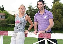 Marta Domínguez junto a César Pérez, cuando era oficialmente su entrenador./ARCHIVO
