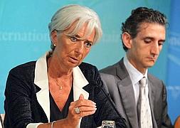 Christine Lagarde, ayer en Washington. / A. Wong (Afp)