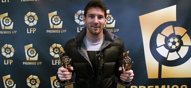 El jugador del F.C. Barcelona, Leo Messi elegido como mejor jugador de la Liga BBVA 2011-2012. / Archivo