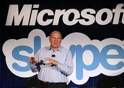 El director ejecutivo de Microsoft, propietaria de Skype, Steve Ballmer. / Justin Sullivan (Afp)