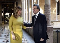 Susana Díaz y Artur Mas, en Barcelona. / Efe