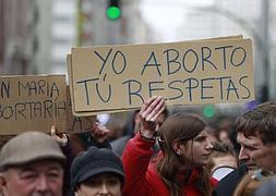 Manifestación contra la reforma del aborto del 8 de febrero. / Archivo