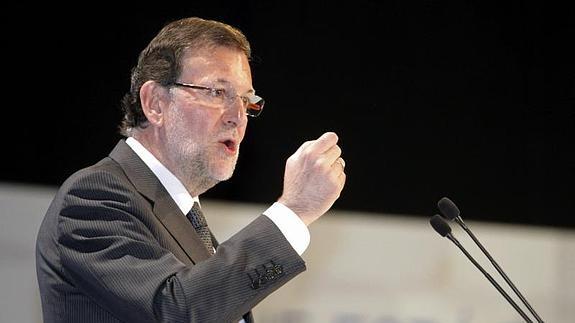 Rajoy, ayer en Zaragoza