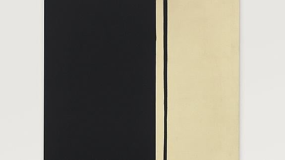 'Black Fire I', lienzo de Barnett Newman. 