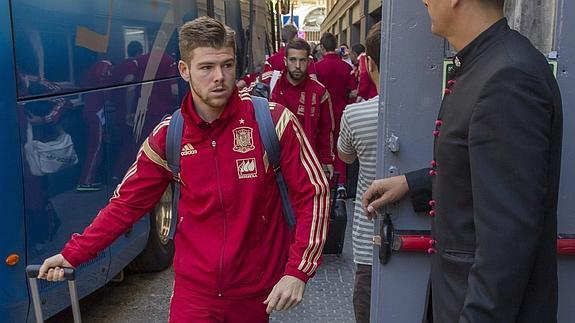 Alberto Moreno, en la concentración de la selección española. 