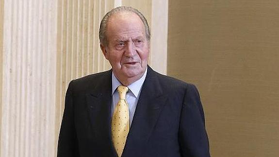 El rey Jun Carlos durante la reunión anual de la Fundación Carolina celebrada en la Zarzuela