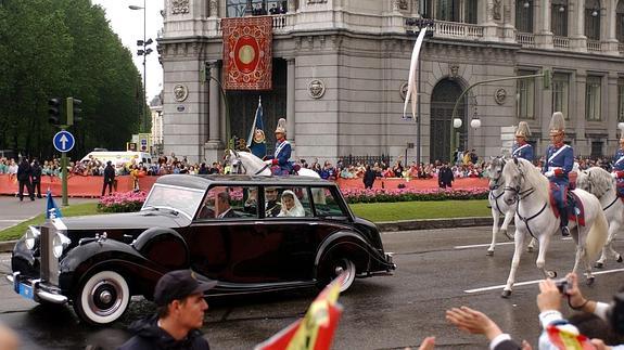 Despliegue durante la boda de los Príncipes de Asturias en 2004.