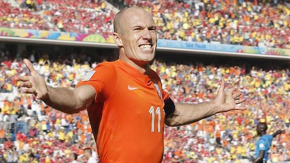 Robben, durante un partido. 