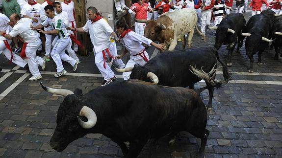 Una imagen del encierro. 