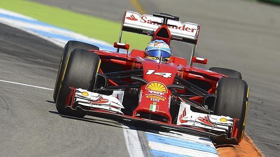 Fernando Alonso, durante el Gran Premio de Alemania. 