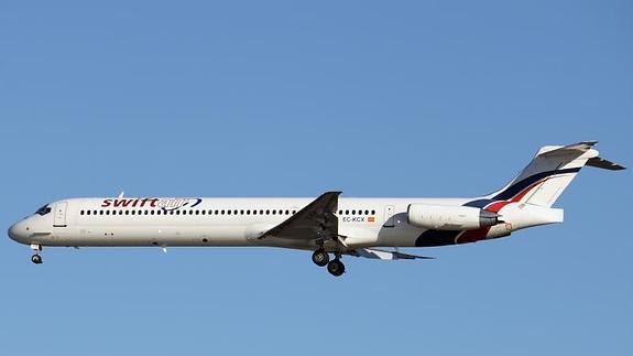 Avión MD-83 de la compañía española Swiftair 