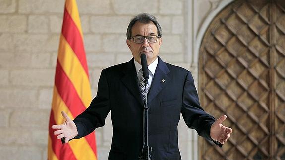 Artur Mas, durante la rueda de prensa.