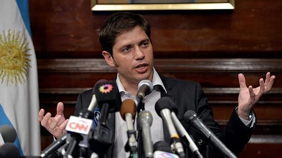 El ministro argentino Axel Kicillof, en Nueva York.