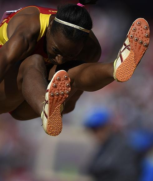 Ndoumbe, en pleno esfuerzo. 