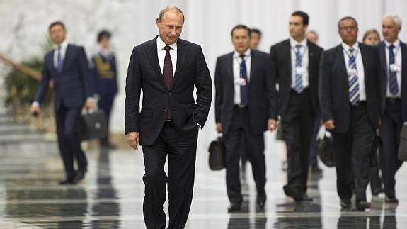 Putin, tras reunirse con Poroshenko en Minsk. 