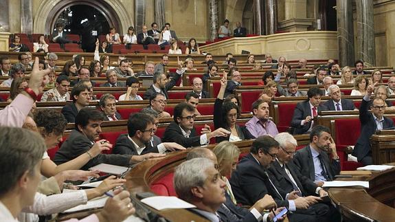 Votación en el Parlament. 