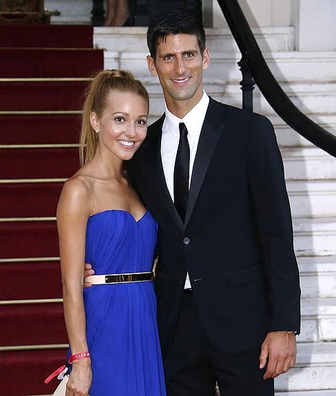 Novak Djokovic y Jelena Ristic. 